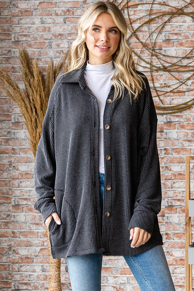 Soft and Cozy Ribbed Shacket