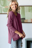 Slouchy Button Front Top