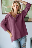 Slouchy Button Front Top