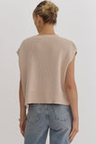 Ecru Sleeveless Sweater