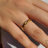 Chain Link Ring in Gold or Silver