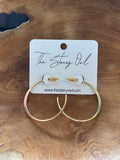 Open Hoop Earrings - Gold Dipped