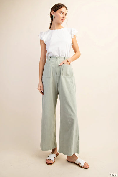 Linen Lightweight Pants in Light Sage