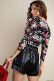 Romantic Floral Mesh Corset Top