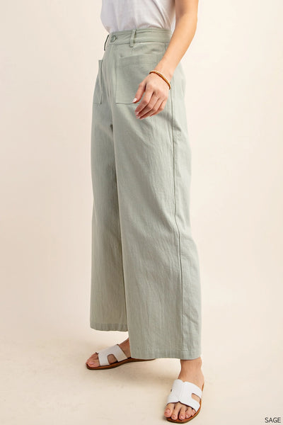 Linen Lightweight Pants in Light Sage