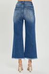 Frayed Hem Wide Leg Jeans