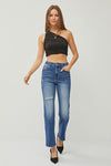 High Rise Straight Ankle Jeans