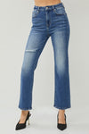 High Rise Straight Ankle Jeans