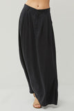 Full Length Maxi Skirt with Pockets - Army Green or Black