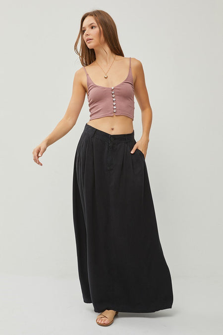 Racerback Zipper Maxi with Front Slits