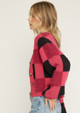 Pink Patchwork Cardi