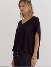 Super Soft Knit V-Neck Tee