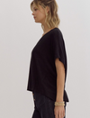 Super Soft Knit V-Neck Tee