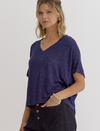 Super Soft Knit V-Neck Tee