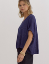 Super Soft Knit V-Neck Tee