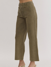 Olive Front Pocket Pants