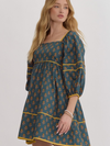 Cottagecore Square Neck Dress