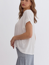 Ribbed Box Cut Slouchy Top