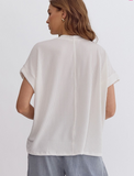 Ribbed Box Cut Slouchy Top