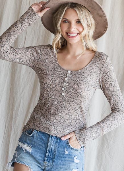 Floral Henley Top