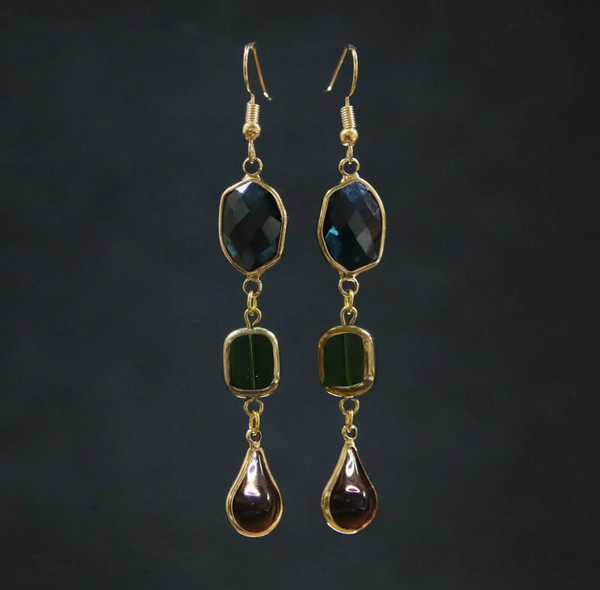 Three Tier Drop Earrings