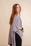 Slouchy Rib Knit Cardigan