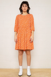 Dreamy Orange Floral Dress