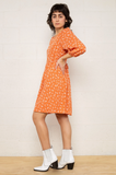 Dreamy Orange Floral Dress