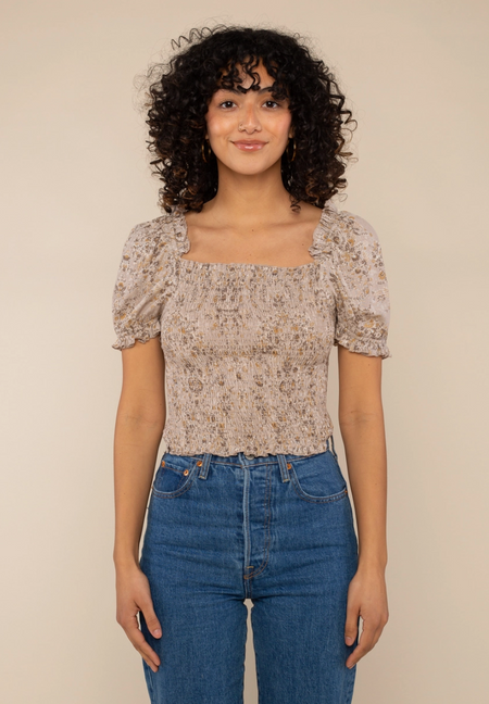 Slouchy Button Front Top