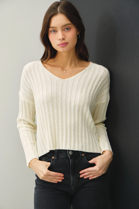 Slouchy Button Front Top