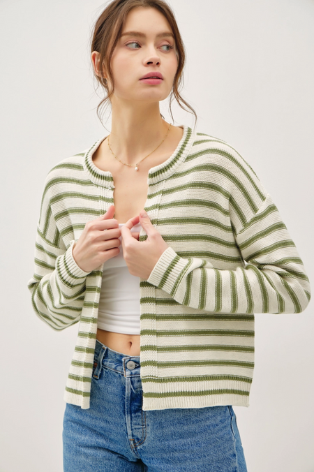 Slouchy Button Front Top