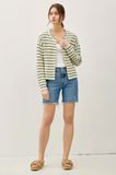 Everyday Green Striped Cardigan