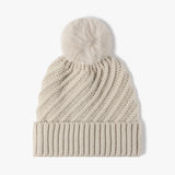 Ribbed Knit Beanie with Pom - 4 Colors Available