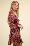 Funky Floral Dress with Sweetheart Neckline