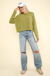 Oversized Casual Top in Dark Lime