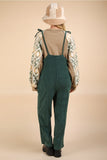 Fleece Jumpsuit in Forest Green