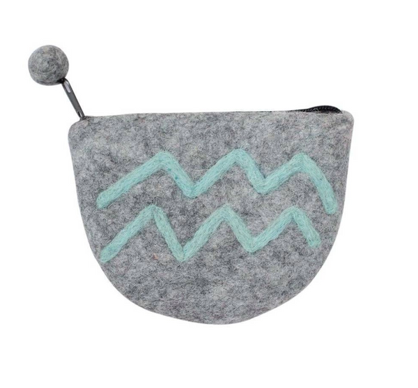 Fair Trade Zodiac Spun Felt Pouch