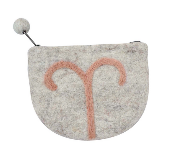 Fair Trade Zodiac Spun Felt Pouch